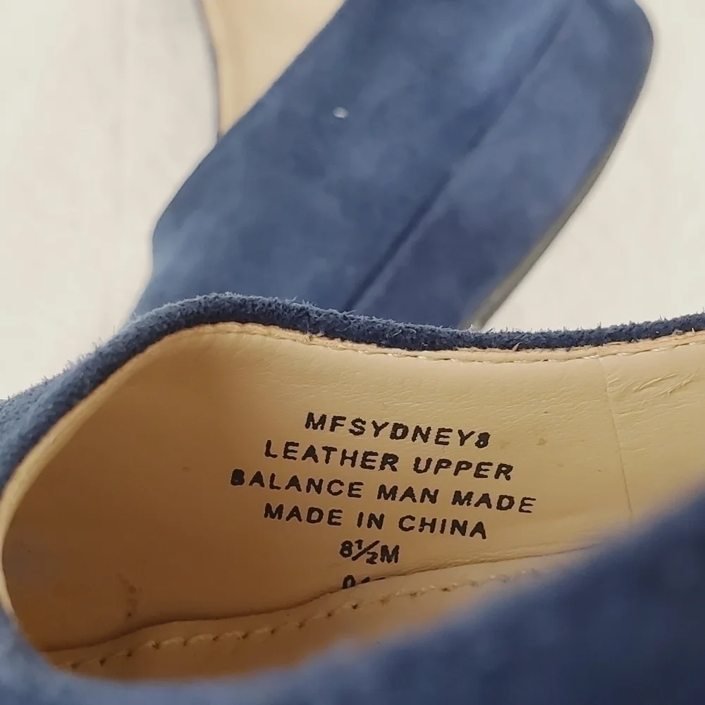 Marc Fisher Sydney blue leather heel pumps size 8.5M